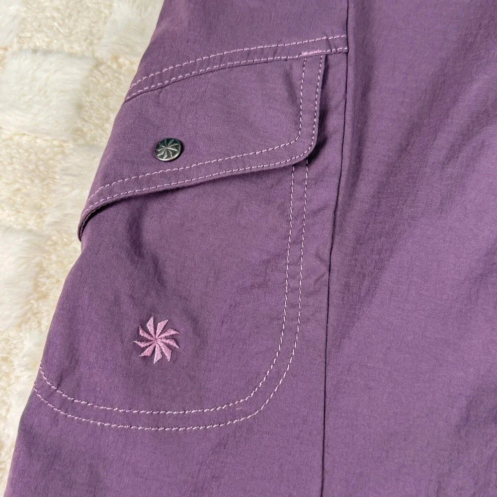 Athleta Womens Low Rise Purple Hiking Cargo Pants Plum 31